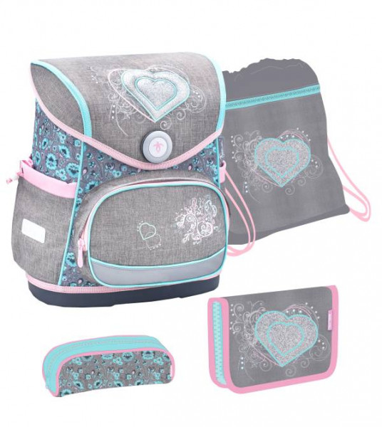 Belmil | Compact Schulranzen Set 4 - teilig Trendy Love