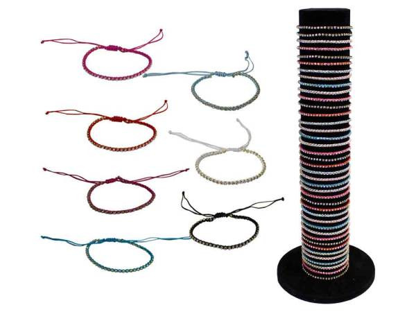 bb-Klostermann | Armband mit Straßsteinen | 1 Stück,farbl.sortiert