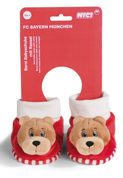 Nici |  FC BAYERN MÜNCHEN | Babyschuhe mit Rassel Bär Berni 