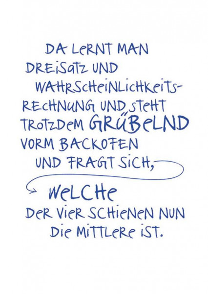 Rannenberg und Friends | Postkarte "Dreisatz"