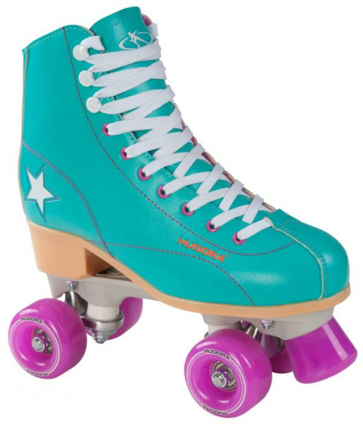 Hudora | Rollschuh Roller Disco, Gr. 37, grün/lila