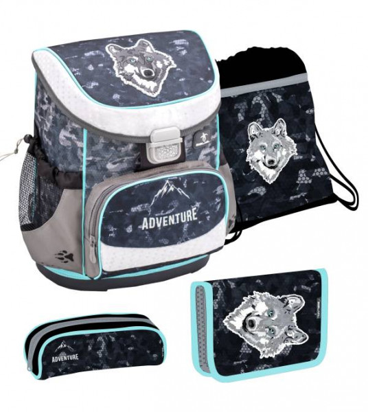Belmil | Mini-Fit Schulranzen Set 4 - teilig Wolf