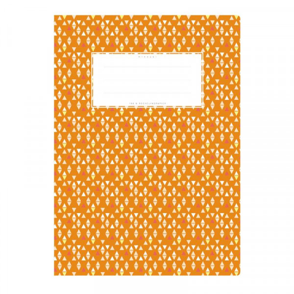 Minouki | Heftschoner | A4 | ORANGE – Dreiecke