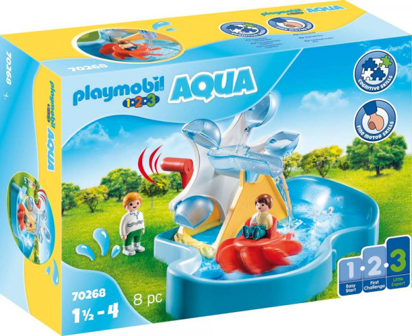 PLAYMOBIL® 1.2.3 / Aqua | Wasserrad mit Karussell | 70268