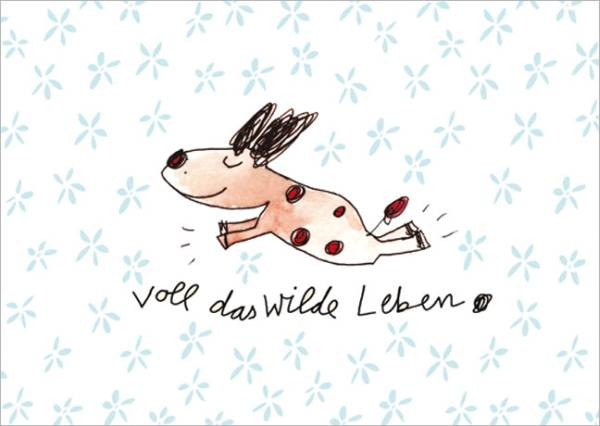 Rannenberg und Friends | Postkarte "Voll das wilde Leben"