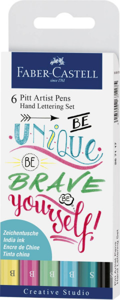 Faber-Castell | Tuschestift Pitt Artist Pen Lettering 6x