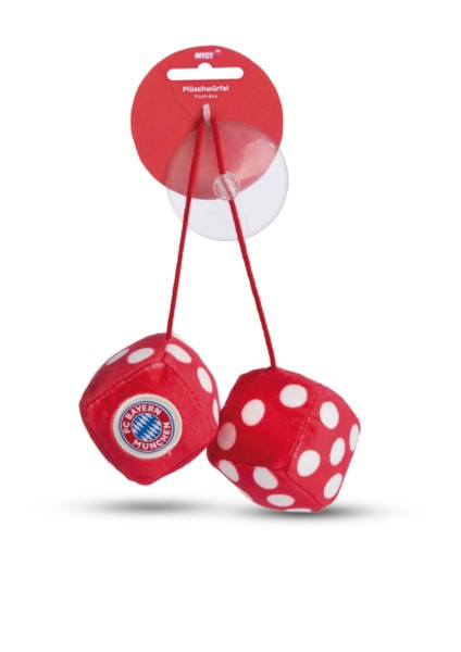 Nici | Plüschwürfel FC BAYERN MÜNCHEN | 4x4cm an Header 