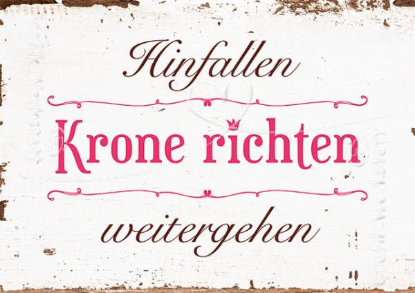 Grafik Werkstatt | Postkarte | VintageArt | Krone richten
