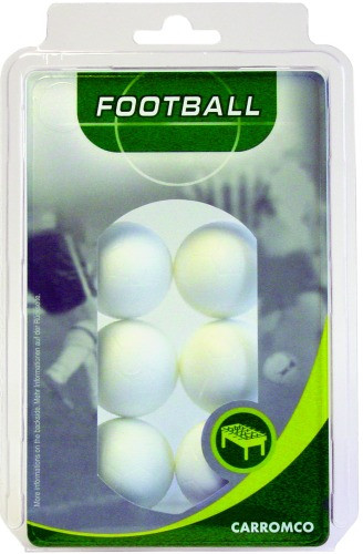 Carromco | Kickerbälle, 6x weiss, Blister | 62106