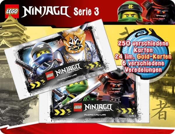 Top Media | LEGO Ninjago 3 Trading Cards | 1 Booster | 179563