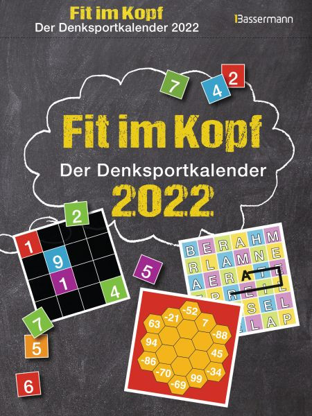 Bassermann | Fit im Kopf - der Denksport-Kalender 2022. Jeden Tag Gehirnjogging mit dem beliebten Abreißkalender | Krüger, Eberhard