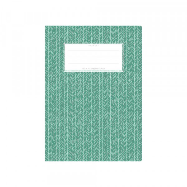 Minouki | Heftschoner | A5 | DUNKELGRÜN mit HERRINGBONE