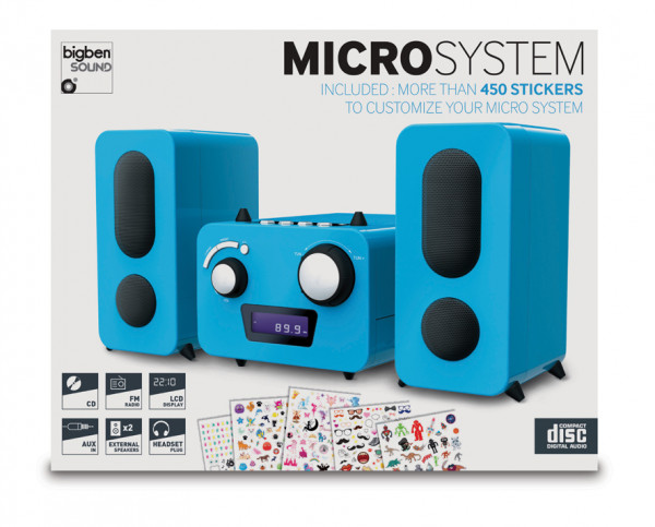 Bigben Interactive | Stereoanlage CD/Radio blau inkl.Aufklebe | AU347975