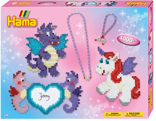 Dan Import | HAMA Geschenkp. Drachenfreunde mit 4000 Bügelperlen