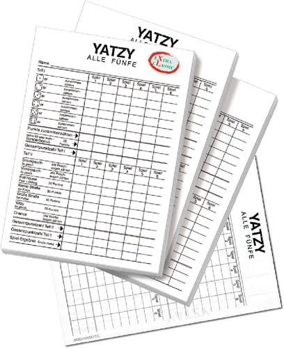 Nürnberger-Spielkarten-Verlag | Yatzy -eXtra cLassic- Spielblöcke 3er | 6016
