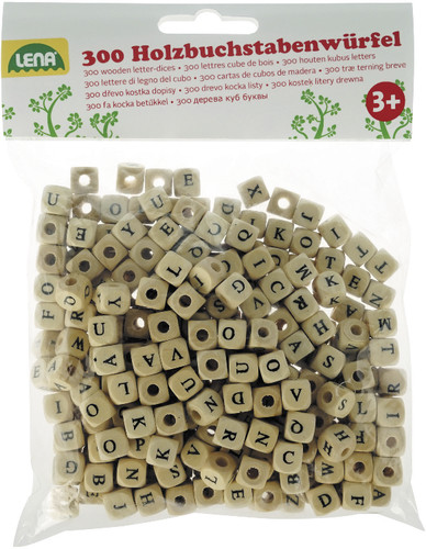 Simm | Holz Buchstabenwürfelperlen 300-tlg. | 32005
