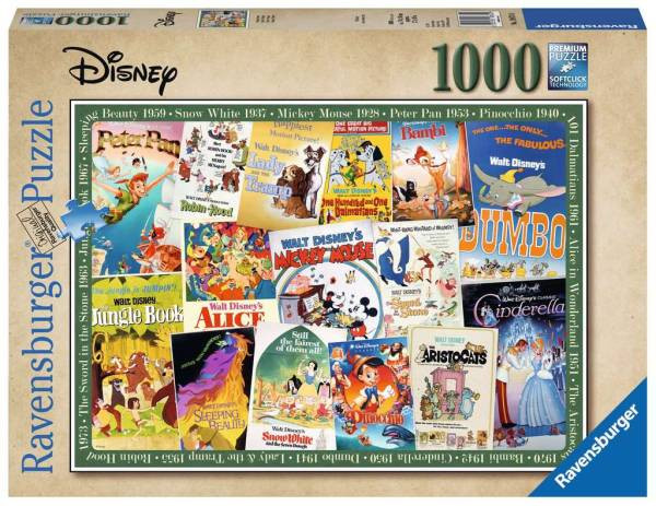 Ravensburger Puzzle | Disney Vintage Movie Poster | 1000 Teile