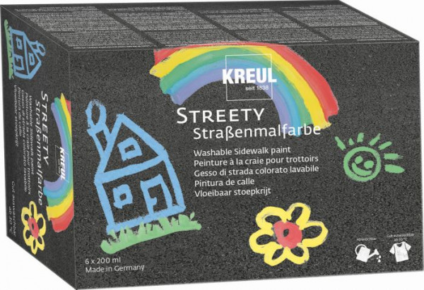 Kreul | KREUL Streety Straßenmalfarbe 6x200ml | 43110