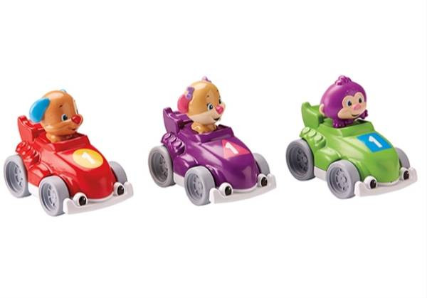 Mattel | Fisher Price Lernspaß Rennauto mit Tierfigur | grünes Fahrzeug