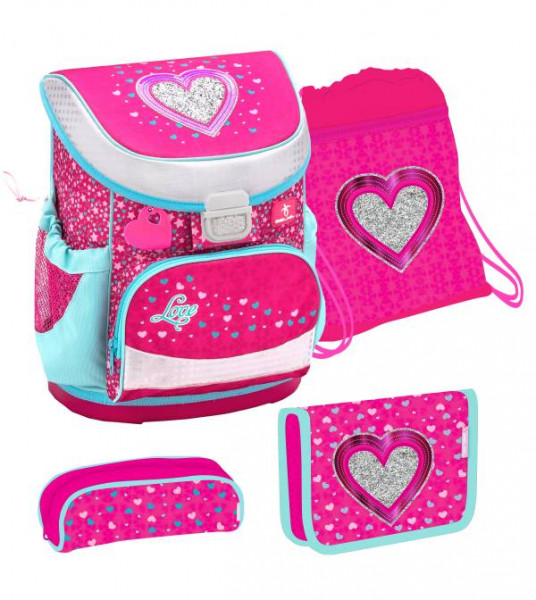 Belmil | Mini-Fit Schulranzen Set 4 - teilig Heart