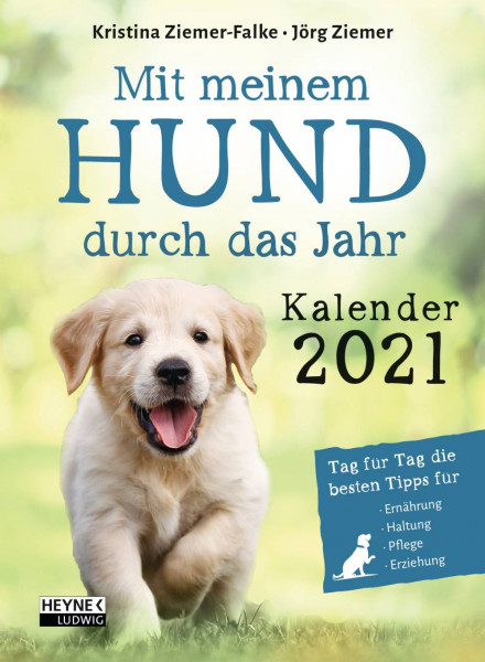 Ludwig bei Heyne | Mit meinem Hund durchs Jahr – Kalender 2021