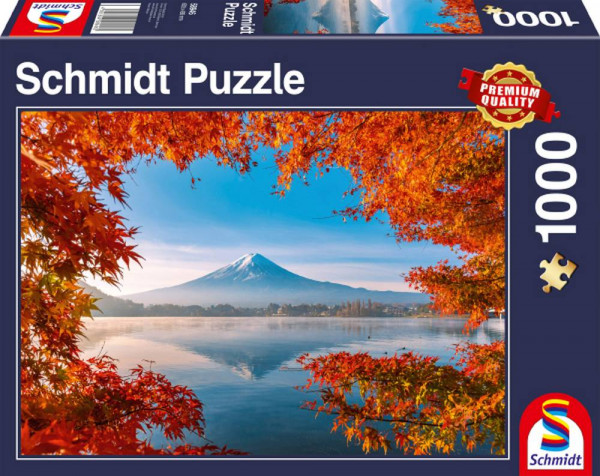 Schmidt-Spiele | Puzzle Standard 1.000 Teile | Herbstzauber am Fuji