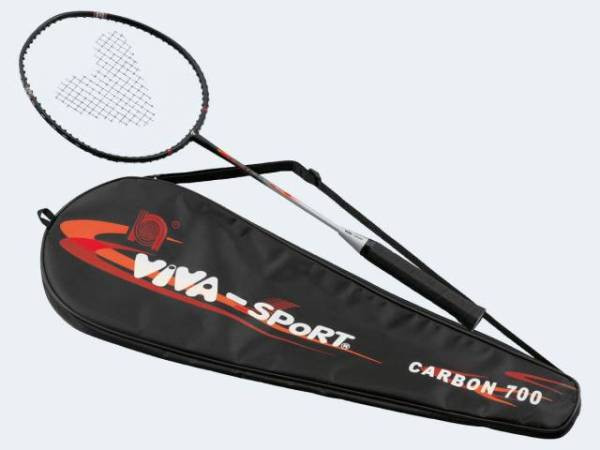 Viva Sport: Badminton-Schläger aus Carbon in Tasche