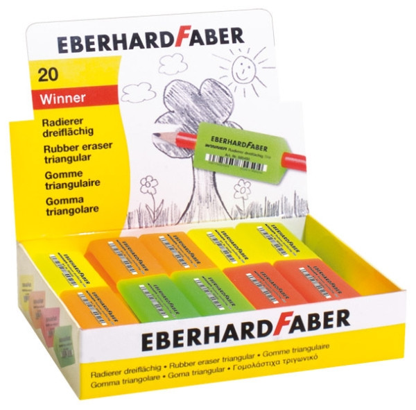 EBERHARD FABER | Radierer Winner neon dreiflächig | 585450