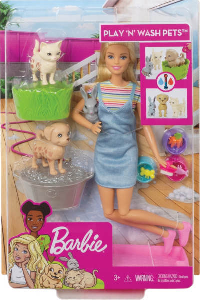 Mattel | BRB Play N Wash Puppe (blond) | FXH11