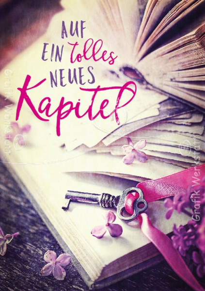 Grafik Werkstatt | Doppelkarte | Auf ein tolles neues Kapitel