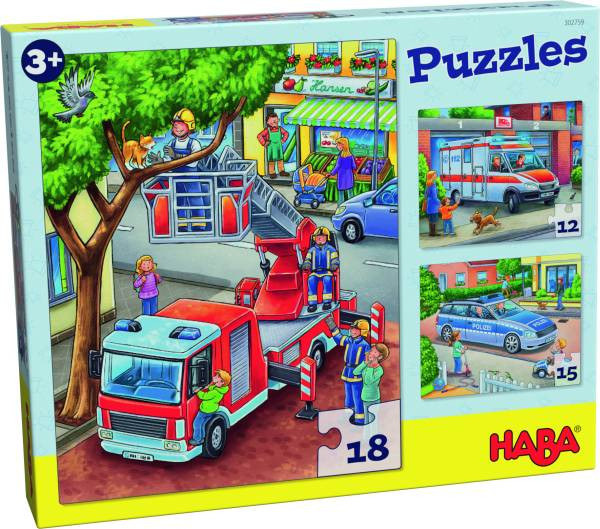 Haba | Puzzles Polizei, Feuerwehr & Co.