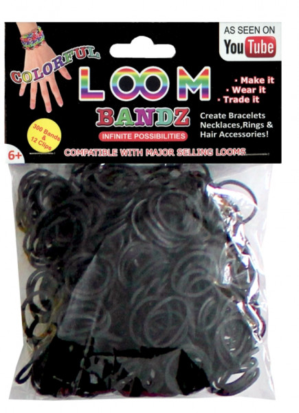 Loom Bandz | 300 Ringe | Schwarz