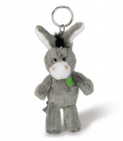 NICI | Schlüsselanhänger | Esel mit gesticktem Kleeblatt | 10 cm