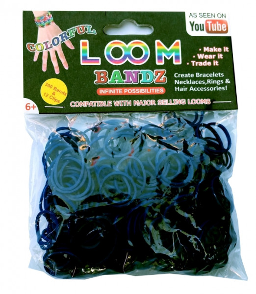 Loombandz | 30 Ringe | Schwarz