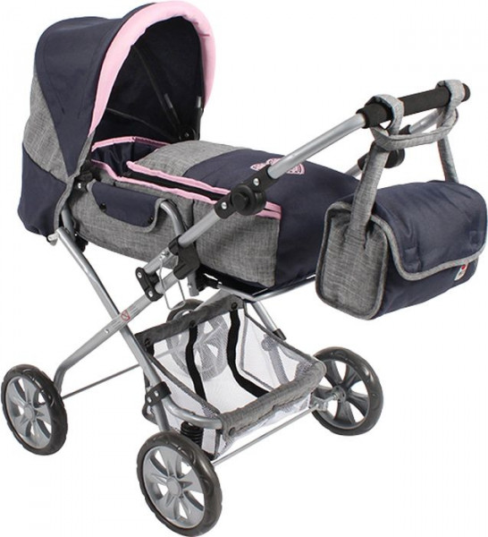 Bayer Siglinde | Kombi-Puppenw. Bambina Melange Navy-Grau | 586T26