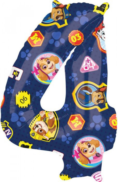 Amscan | PAW Folienballon Zahl 4 ca.66cm | 4213801