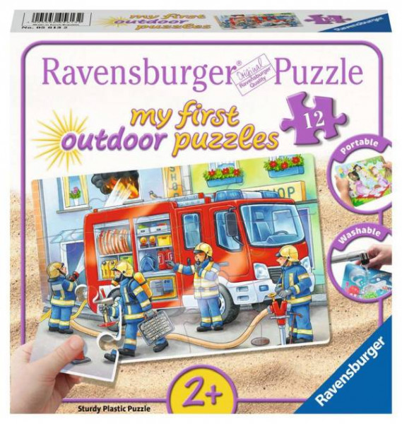 Ravensburger Puzzle | Die Feuerwehr saust herbei | 12 Teile | 056132